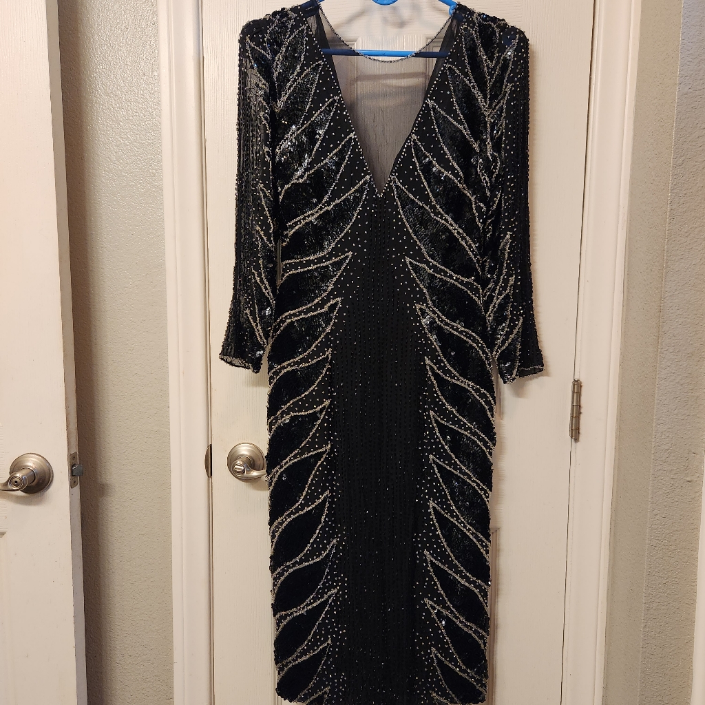 Sho Max Original Silk Embellished Dress Size S